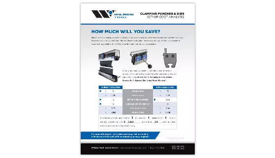 Image miniature du flyer pour le ROI sur poinçons et matrices pour la presse plieuse de Wilson Tool