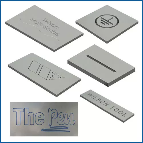 Sheet marking metal sample collage image