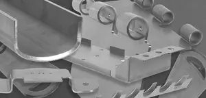 collage of press brake specials metal samples