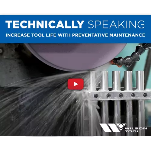 Closeup of Tooling Being Grinded on Grinding Wheel Image