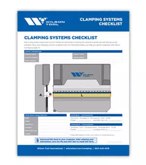Image miniature du flyer de la liste de contrôle des systèmes de serrage pour la Poinçonneuse de Wilson Tool