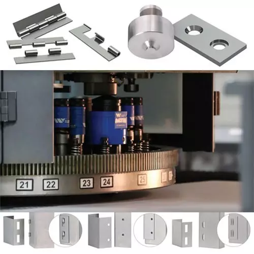 in machine tooling along with metal samples image