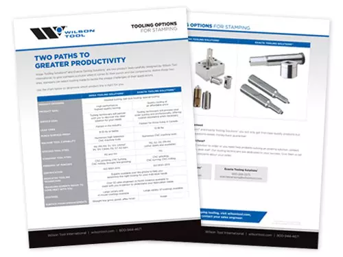 Impax or Exacta Tooling Flyer determine what tooling is right for your operations