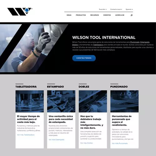 Image of Front page of Spanish Website image