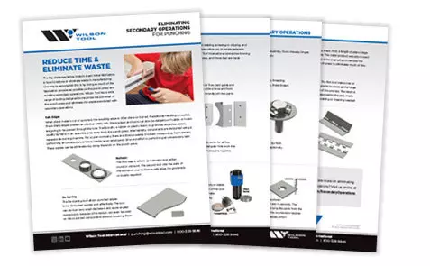 Thumbnail image of eliminating secondary operations flyer from Wilson Tool