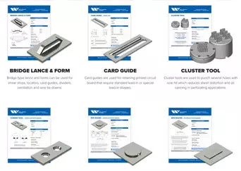thumbnails and metal samples for special punching tooling
