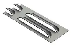 sample of louver form in sheet metal sample 