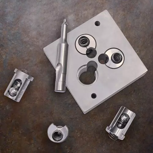 acculock overhead shot on metal background image