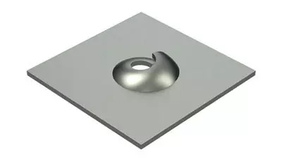 metal sample of a thread form