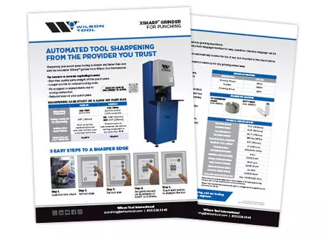 Xsharp flyer for tool sharpening flyer from Wilson Tool