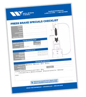 thumbnail of the Press Brake Specials Checklist Flyer