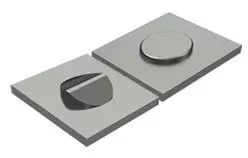 metal sample of half shear and roof-top half shear