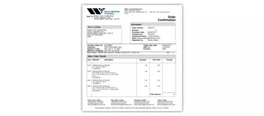 Stamping Tooling Impax Tooling Solutions Order Confirmation Sheet