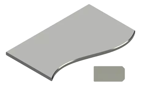 Metal sample of deburr tool from Wilson Tool