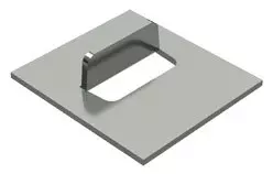 metal sample of lance and form of 90°