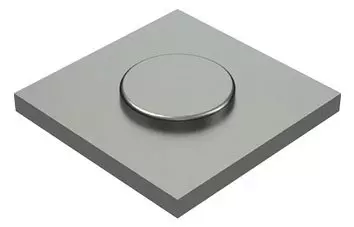 metal sample of round half shear from Wilson Tool