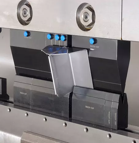 Image complex part bending in press brake