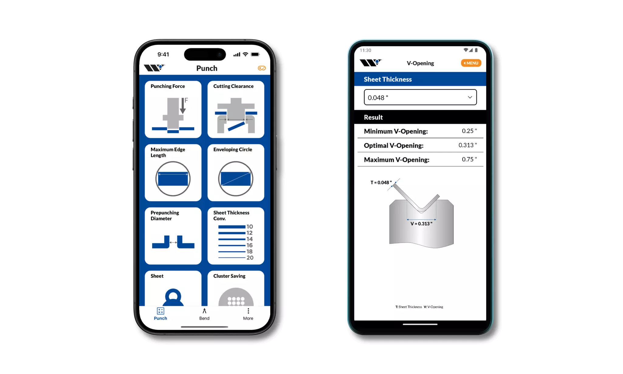 iPhone and Android phones with app screens