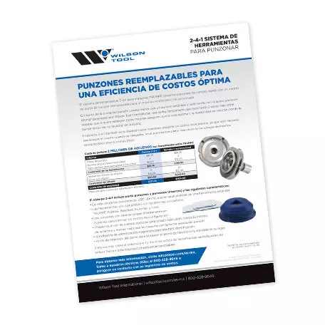 Flyer for 2-4-1 trumpf style tooling from Wilson Tool