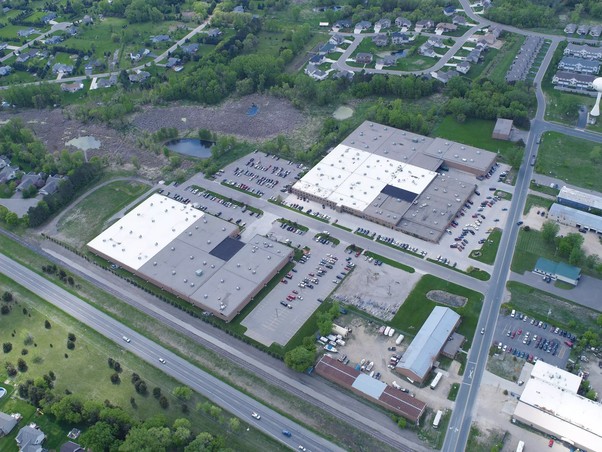 Overhead photo of Wilson Tool International Headquarters in White Bear Lake Minnesota