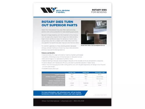 Thumbnail image of rotary die for the press brake from Wilson Tool