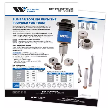EHRT bus bar tooling flyer from Wilson Tool 